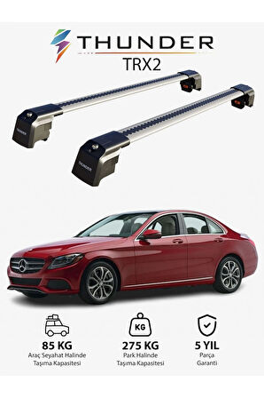 MERCEDES-BENZ C-CLASS 2015-Sonrası TRX2 Thunder Carrier Kilitli Ara Atkı Taşıyıcı Tavan Barı Siyah