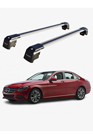 MERCEDES-BENZ C-CLASS 2015-Sonrası TRX2 Thunder Carrier Kilitli Ara Atkı Taşıyıcı Tavan Barı Siyah