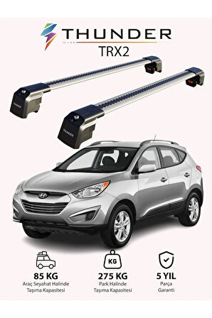 HYUNDAI TUCSON 2010-2015 TRX2 Thunder Carrier Kilitli Ara Atkı Taşıyıcı Tavan Barı Siyah