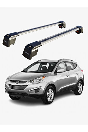 HYUNDAI TUCSON 2010-2015 TRX2 Thunder Carrier Kilitli Ara Atkı Taşıyıcı Tavan Barı Siyah