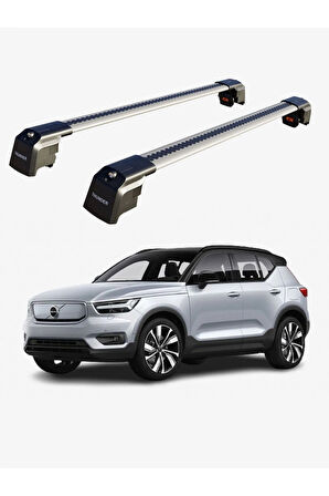 VOLVO XC40 2020-Sonrası TRX2 Thunder Carrier Kilitli Ara Atkı Taşıyıcı Tavan Barı Siyah