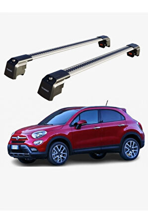 FIAT 500X 2014-Sonrası TRX2 Thunder Carrier Kilitli Ara Atkı Taşıyıcı Tavan Barı Siyah