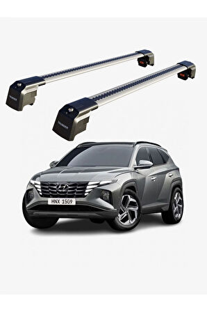 HYUNDAI TUCSON 2022-Sonrası TRX2 Thunder Carrier Kilitli Ara Atkı Taşıyıcı Tavan Barı Siyah