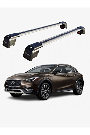 INFINITI QX30 2016-2019 TRX2 Thunder Carrier Kilitli Ara Atkı Taşıyıcı Tavan Barı Siyah