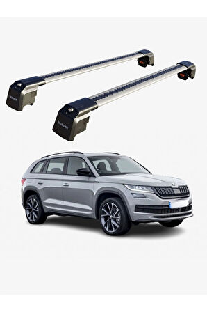 SKODA KODIAQ 2017-Sonrası TRX2 Thunder Carrier Kilitli Ara Atkı Taşıyıcı Tavan Barı Siyah