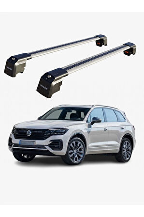 VOLKSWAGEN TOUAREG 2019-Sonrası TRX2 Thunder Carrier Kilitli Ara Atkı Taşıyıcı Tavan Barı Siyah