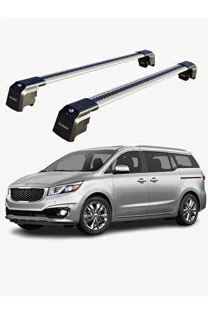 KIA GRAND CARNIVAL 2015-2020 TRX2 Thunder Carrier Kilitli Ara Atkı Taşıyıcı Tavan Barı Siyah