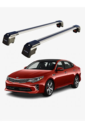 KIA OPTIMA 2016-2021 TRX2 Thunder Carrier Kilitli Ara Atkı Taşıyıcı Tavan Barı Siyah