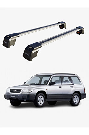 SUBARU FORESTER 1997-2002 TRX2 Thunder Carrier Kilitli Ara Atkı Taşıyıcı Tavan Barı Siyah