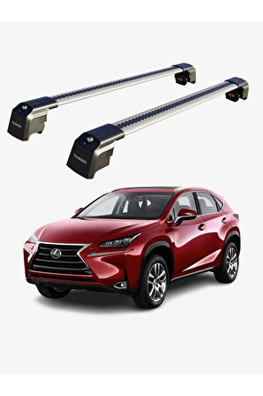 LEXUS NX 2015-2021 TRX2 Thunder Carrier Kilitli Ara Atkı Taşıyıcı Tavan Barı Siyah