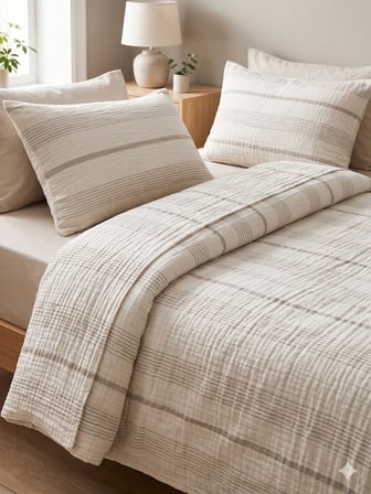 TRUYTOWEL   TEK KİŞİLİK MÜSLİN YÜZDE YÜZ PAMUK %100 PAMUK ÇİFT KAT  NEVRESİM TAKIMI