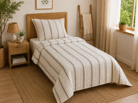 TRUYTOWEL   TEK KİŞİLİK MÜSLİN YÜZDE YÜZ PAMUK %100 PAMUK ÇİFT KAT  NEVRESİM TAKIMI