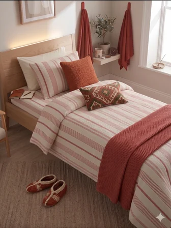 TRUYTOWEL   TEK KİŞİLİK MÜSLİN YÜZDE YÜZ PAMUK %100 PAMUK ÇİFT KAT  NEVRESİM TAKIMI