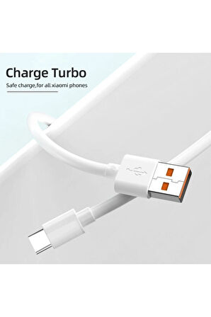 Okyanustech Xiaomi Mi Turbo Hızlı Şarj Kablosu 33W 6A Poco F3 M2 Pro M4 Pro 5G M5s Poco X3 Pro NFC X5 5G X6 Neo
