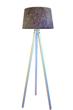 Masif 3 Ayaklı Tripod Lambader( Kum Desen- Beyaz Ayak)