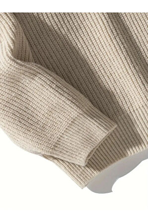 Erkek Regular Fit Bisiklet Yaka Örgülü Triko