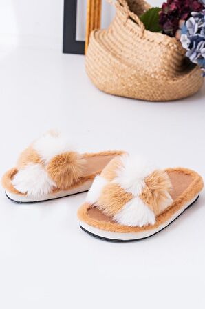 Kadın Peluş Ev Terliği Bayan Tüylü Terlik TS1117