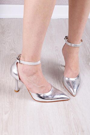 Kadın Stiletto Sivri Bilekten Tokalı Topuklu Ayakkabı TS1137