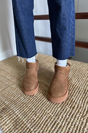Kadın Süet Yarım Bot İçi Kürklü Bot & Bootie TS1146
