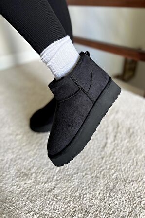 Kadın Süet Yarım Bot İçi Kürklü Bot & Bootie TS1146