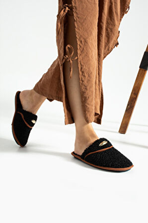 Kadın Tüylü Peluş Ev Terliği Terlik TS1191 