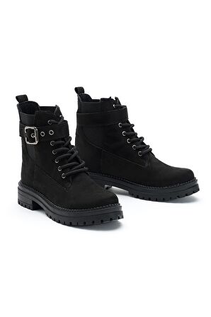 Yandan Lastikli Kemerli Günlük Kadın Bot&Bootie TS1084