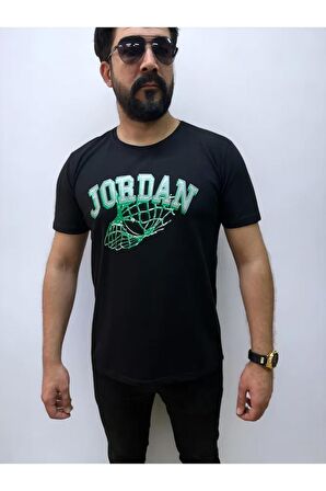  Bisiklet Yaka Erkek  Baskılı  T-shirt