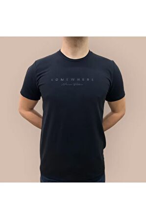 Erkek  Baskılı Yumuşak Kumaş T-Shirt