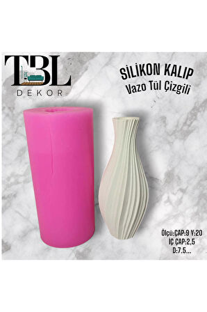 Vazo Tül Çizgili