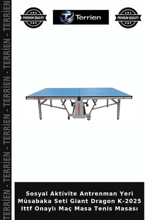 Sosyal Aktivite Antrenman Yeri Müsabaka Seti Giant Dragon K-2025 Ittf Onaylı Maç Masa Tenis Masası
