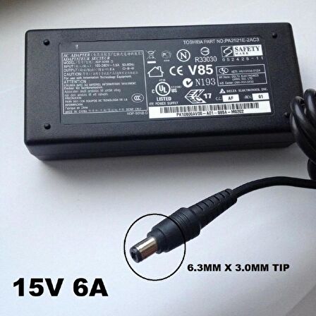 Toshiba 15v 6a 90w Notebook Adaptör 6.3mm*3.0mm