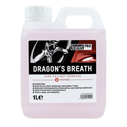 Valet Pro Dragons Breath Demir Tozu Sökücü 1 Lt