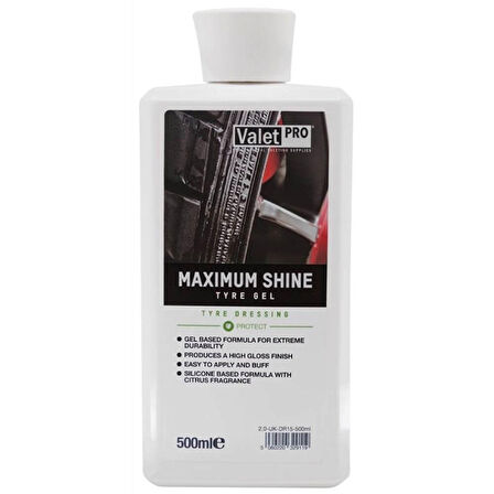 Valet Pro Maximum Shine Tyre Gel Lastik Parlatıcı Jel 500ml