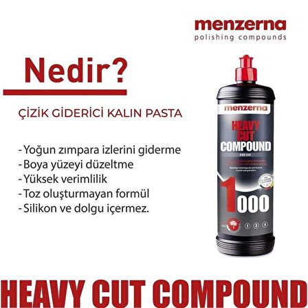 Menzerna Heavy Cut Compoud 1000 - Çizik Çıkarıcı Pasta 1 lt