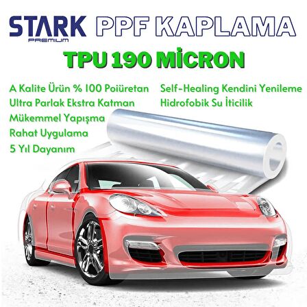 Stark PPF-TPU Şeffaf Araç Boya Koruma Kaplama 190 Micron 15 Mt