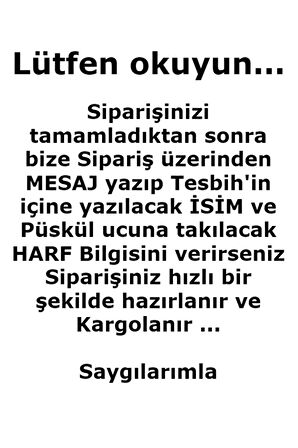 Kişiye Özel Isimli Tesbih - Kaplangözü Taşı - Harfli Püsküllü - Ahşap Kutulu Doğal Taş Tesbih