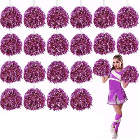 10 Çift ( 20 Adet ) Pembe Renk 23 Nisan 19 Mayıs 29 Ekim Okul Gösteri Ponponları