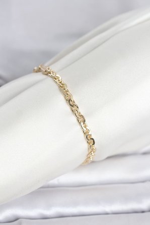 CM 14K Gold Renk Zincir Model Kadın Bileklik - TJ-BB8289