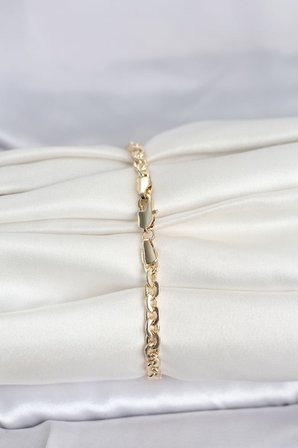 CM 14K Gold Renk Zincir Model Kadın Bileklik - TJ-BB8289