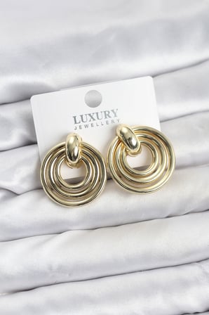 Gold Renk Pirinç Vintage Kadın Küpe - TJ-BKP11604