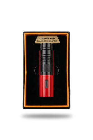 Premium Exclusive Lüks Seri Puro Delicili Metal Gövdeli Rüzgar Geçirmez Puro Çakmağı-Özel Çakmak Kutusu