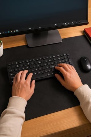 Özel Seri Bileşen Masaüstü Kablosuz Q Klavye Mouse Seti TMK07 Siyah
