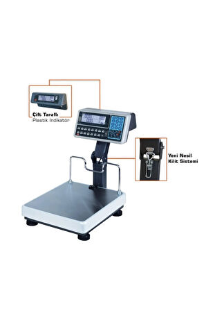 35x40 Çift Ekran Kırılır Boyun Fiyat Hesaplamalı Baskül 150 Kg