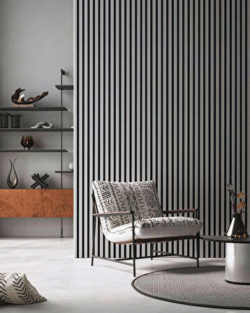 KEÇELİ DEKORATİF AKUSTİK AHŞAP PANEL – TAŞ GRİ (50X240CM).