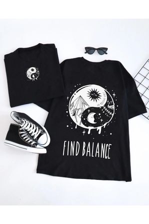 Yingyang Baskılı Tshirt