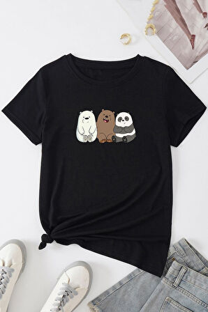 Uyguntarz Unisex Kafadar Ayılar Tasarım Tshirt