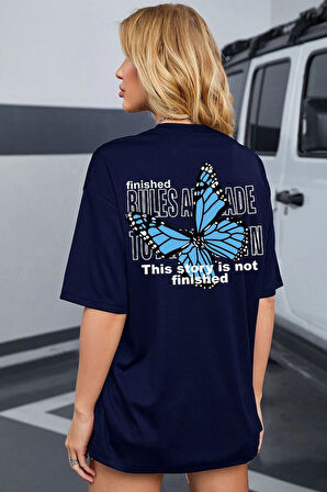 Uyguntarz Unisex Kelebek Sırt Baskılı T-shirt