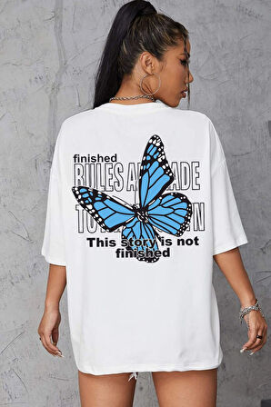 Uyguntarz Unisex Kelebek Sırt Baskılı T-shirt