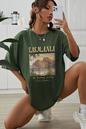 Uyguntarz Unisex Tasmania Baskılı T-shirt