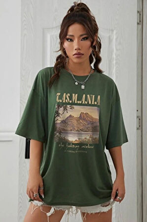 Uyguntarz Unisex Tasmania Baskılı T-shirt